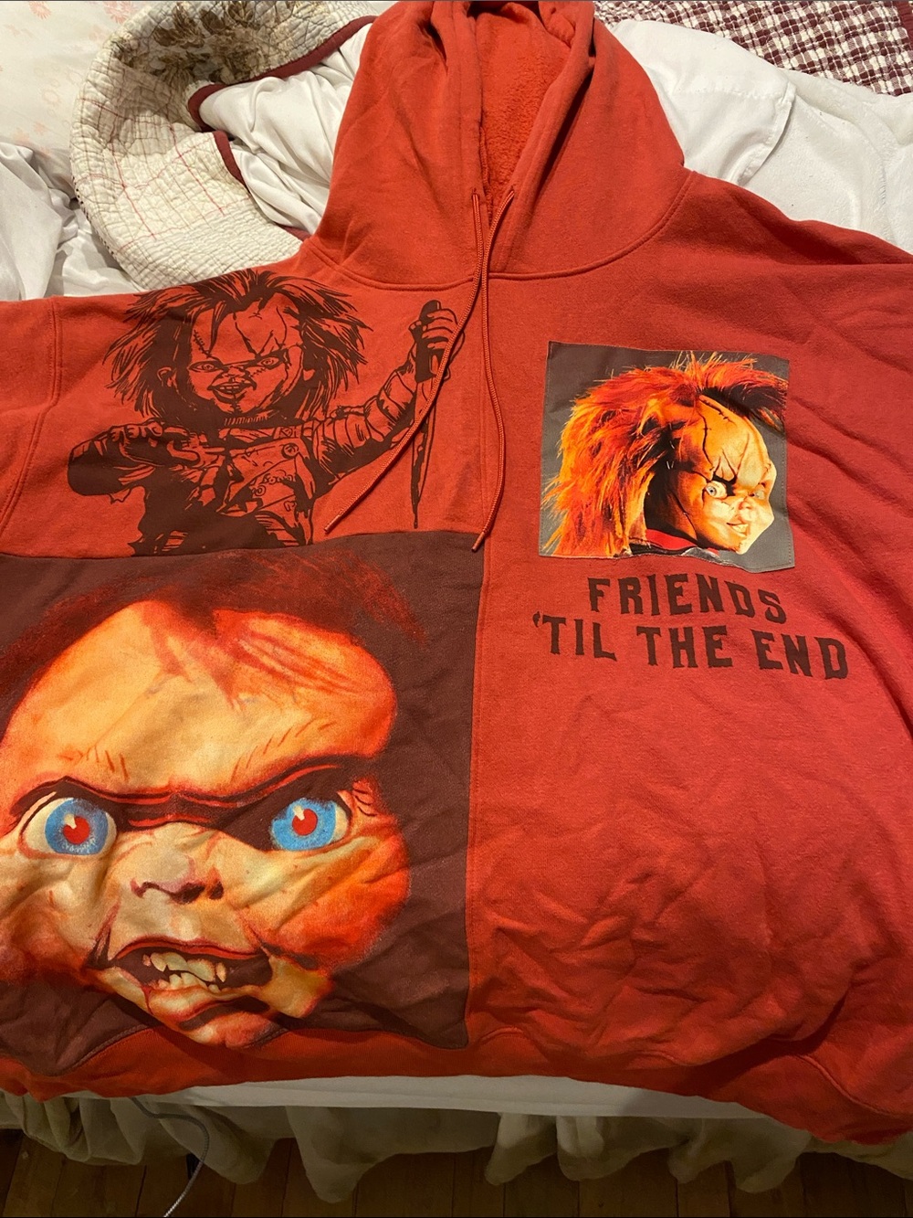 Red Graphic Chucky Hoodie - Kids' Horror Character Pullover